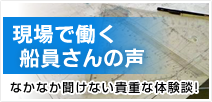 現場で働く船員さんの声　なかなか聞けない貴重な体験談！