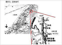 羅州丸の座礁位置