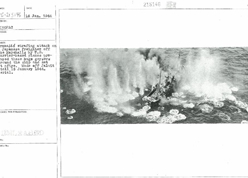 1944(昭和19)年1月16日Jaluit環礁で米艦載機からの集中攻撃を受ける特設駆潜艇